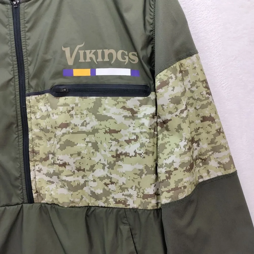 Minnesota Vikings Nike Salute to Service Jacket Men M Camo Military On Field USA